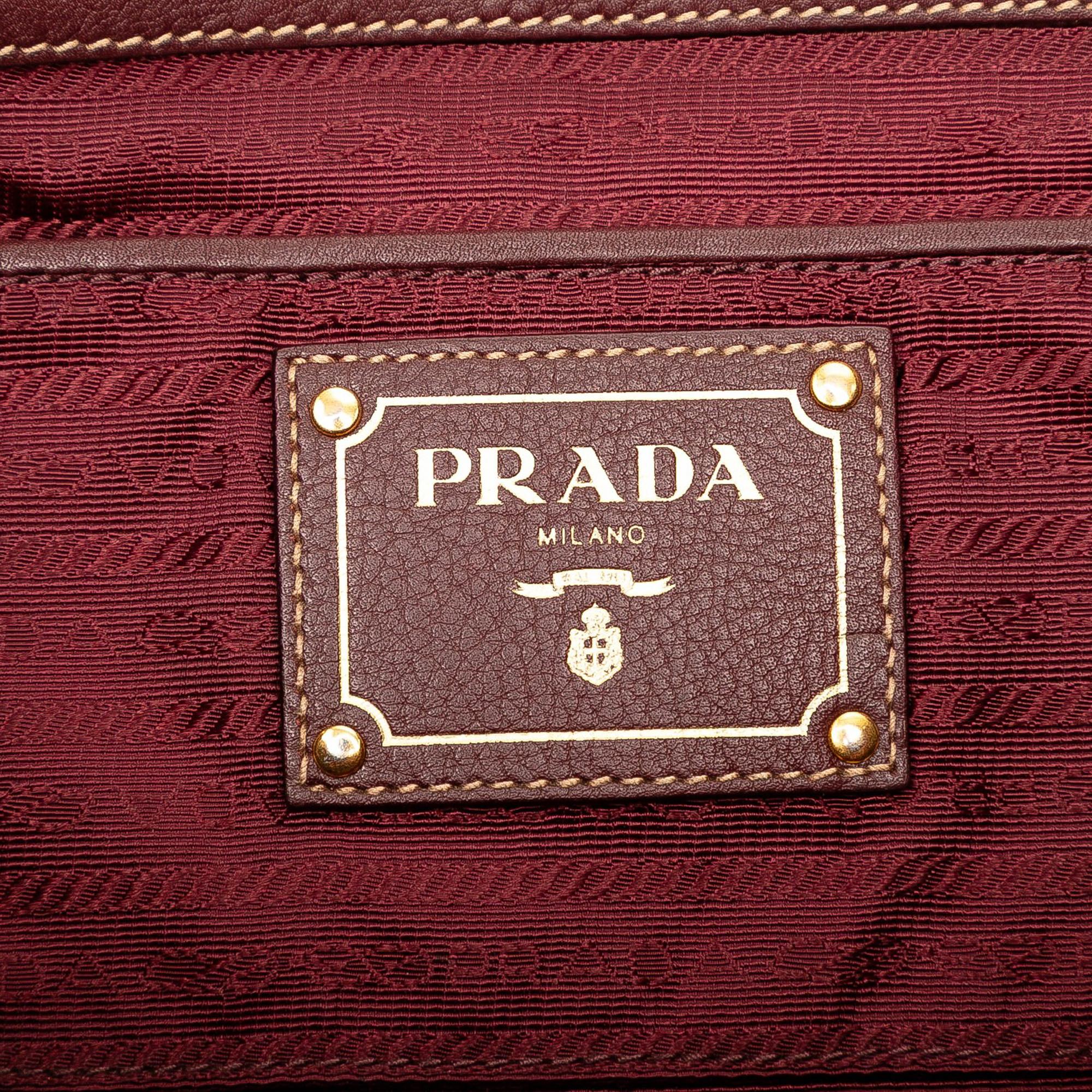 Prada Tessuto Canapa Logo Tote