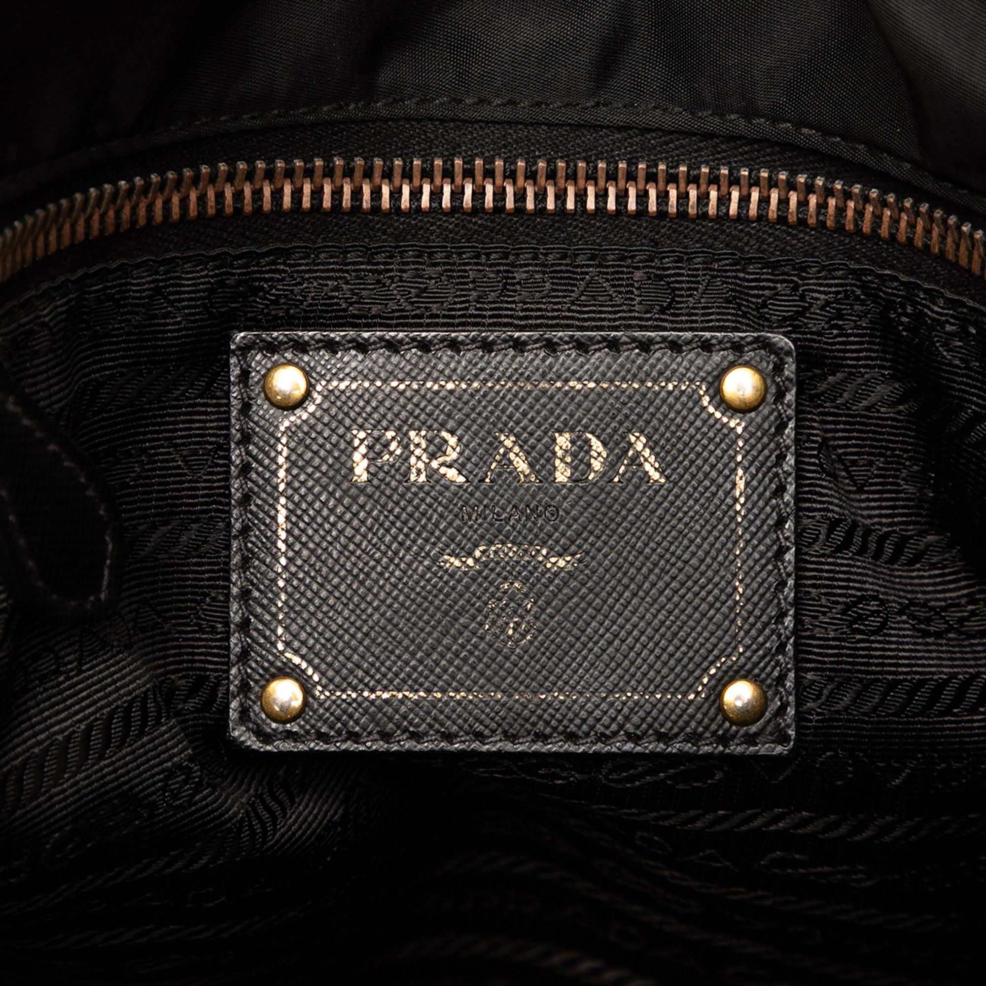 Prada Tessuto Canapa Logo Tote