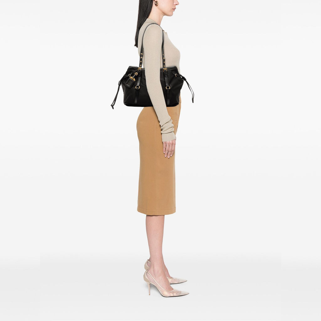 Prada Tessuto Canapa Logo Tote