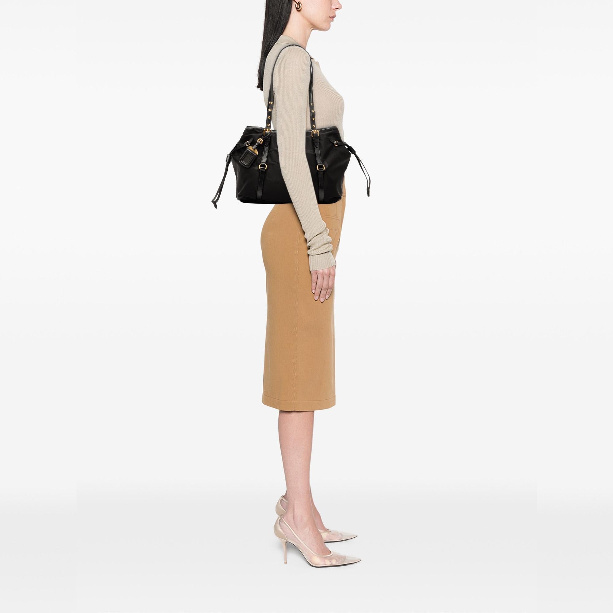 Prada Tessuto Canapa Logo Tote