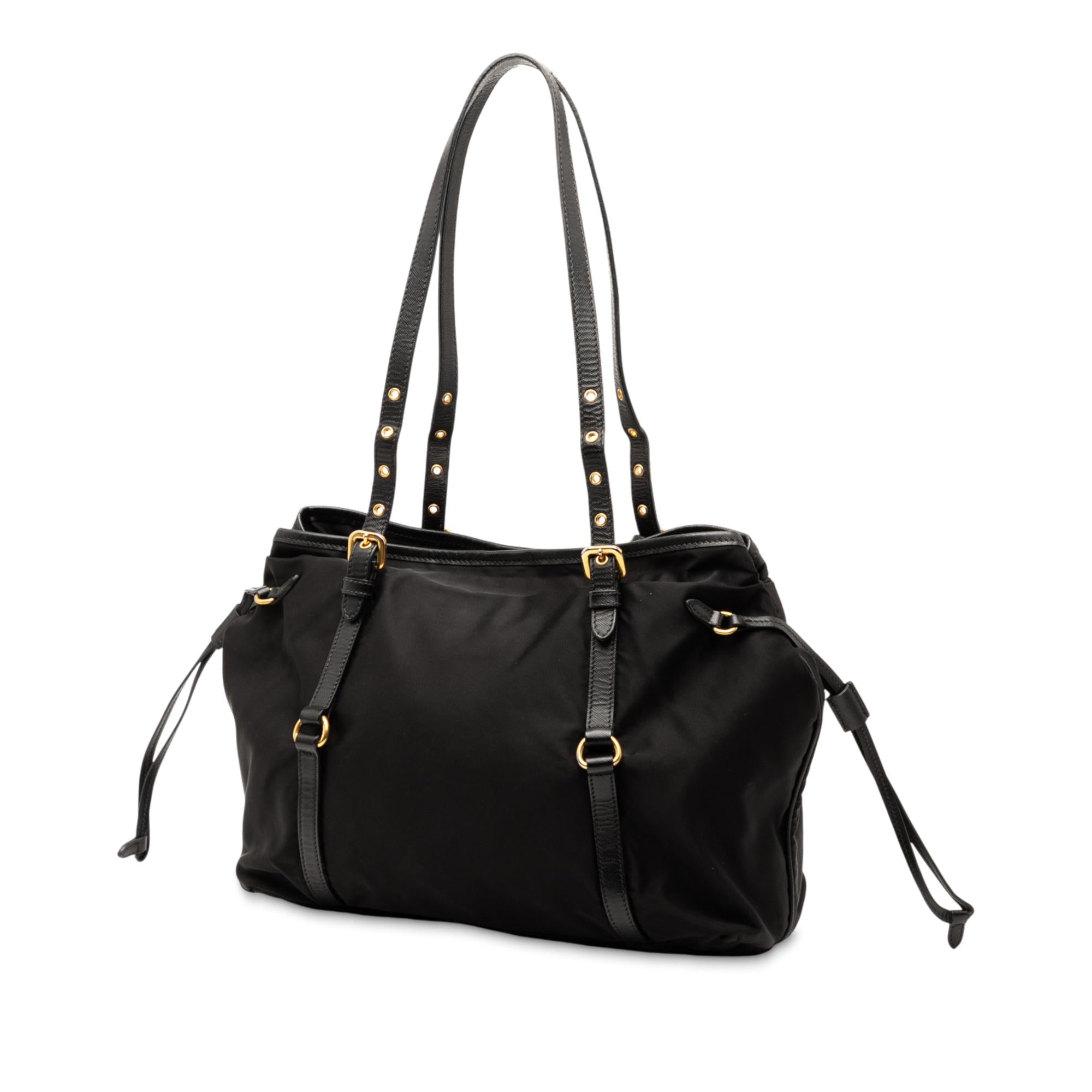 Prada Tessuto Canapa Logo Tote