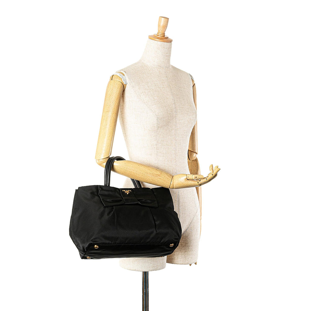 Prada Tessuto Fiocco Bow Tote