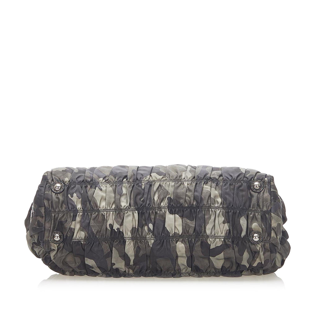 Prada Tessuto Gaufre Camouflage Tote Bag (SHG-18627)
