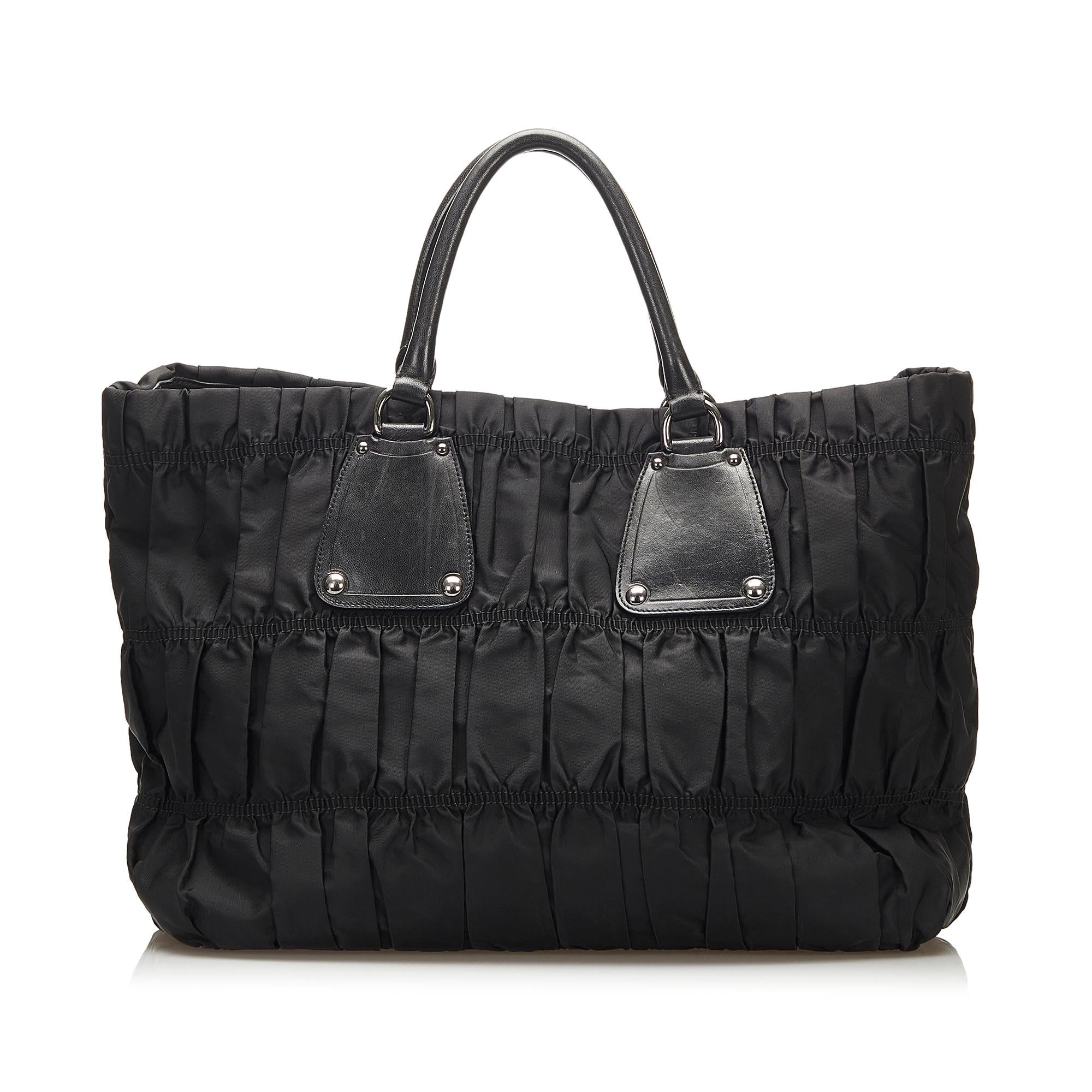 Prada Tessuto Gaufre Tote Bag (SHG-35118)