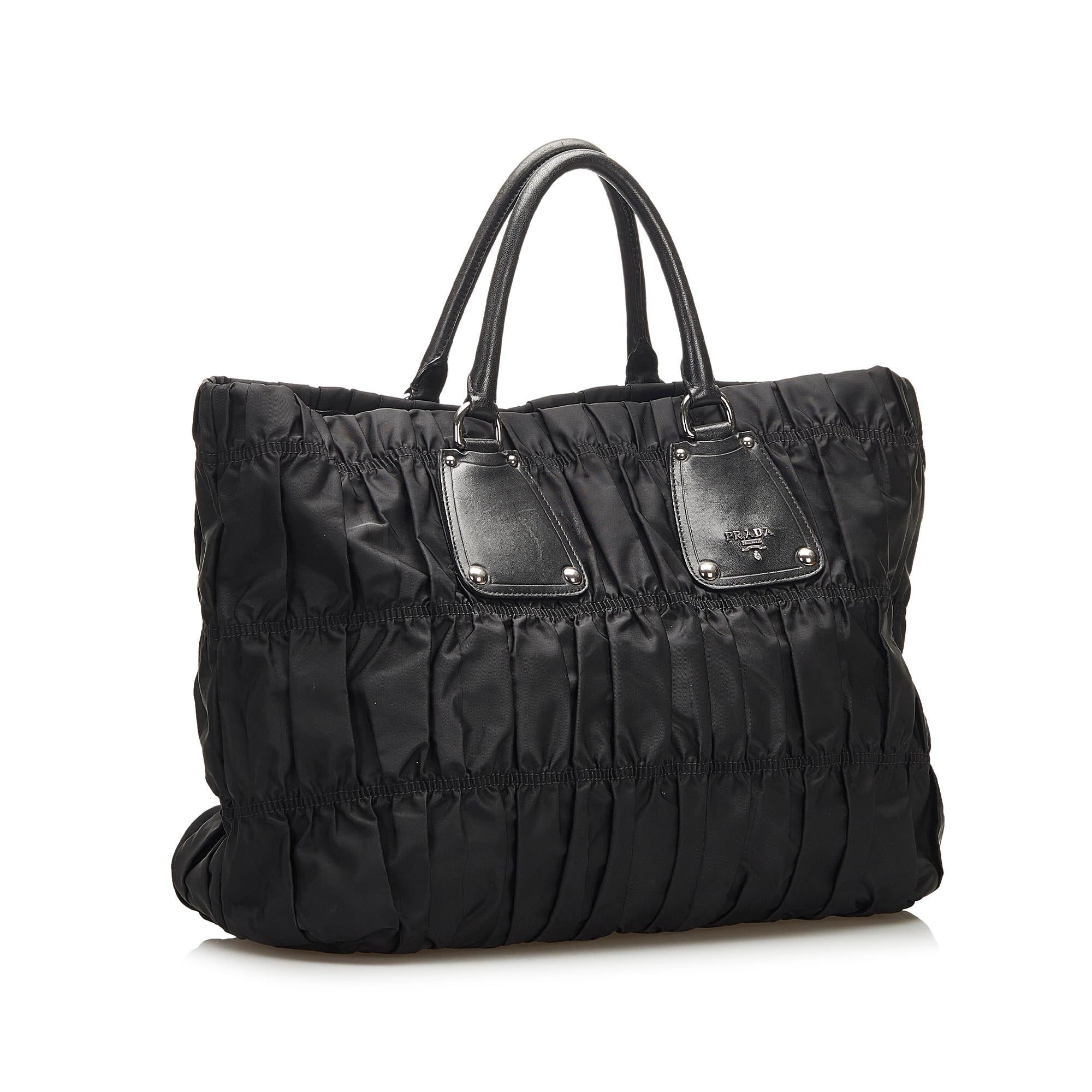 Prada Tessuto Gaufre Tote Bag (SHG-35118)