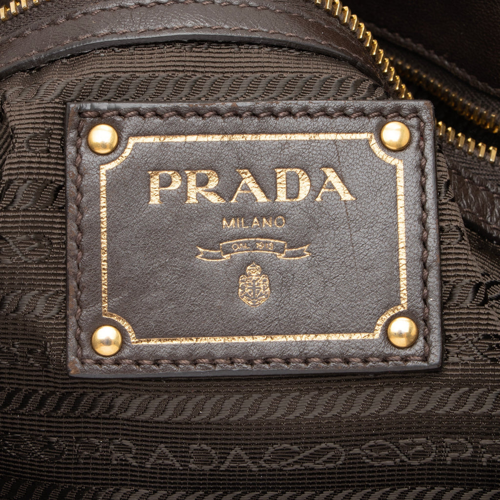 Prada Tessuto Jacquard Logo Convertible Large Tote (SHF-23519)