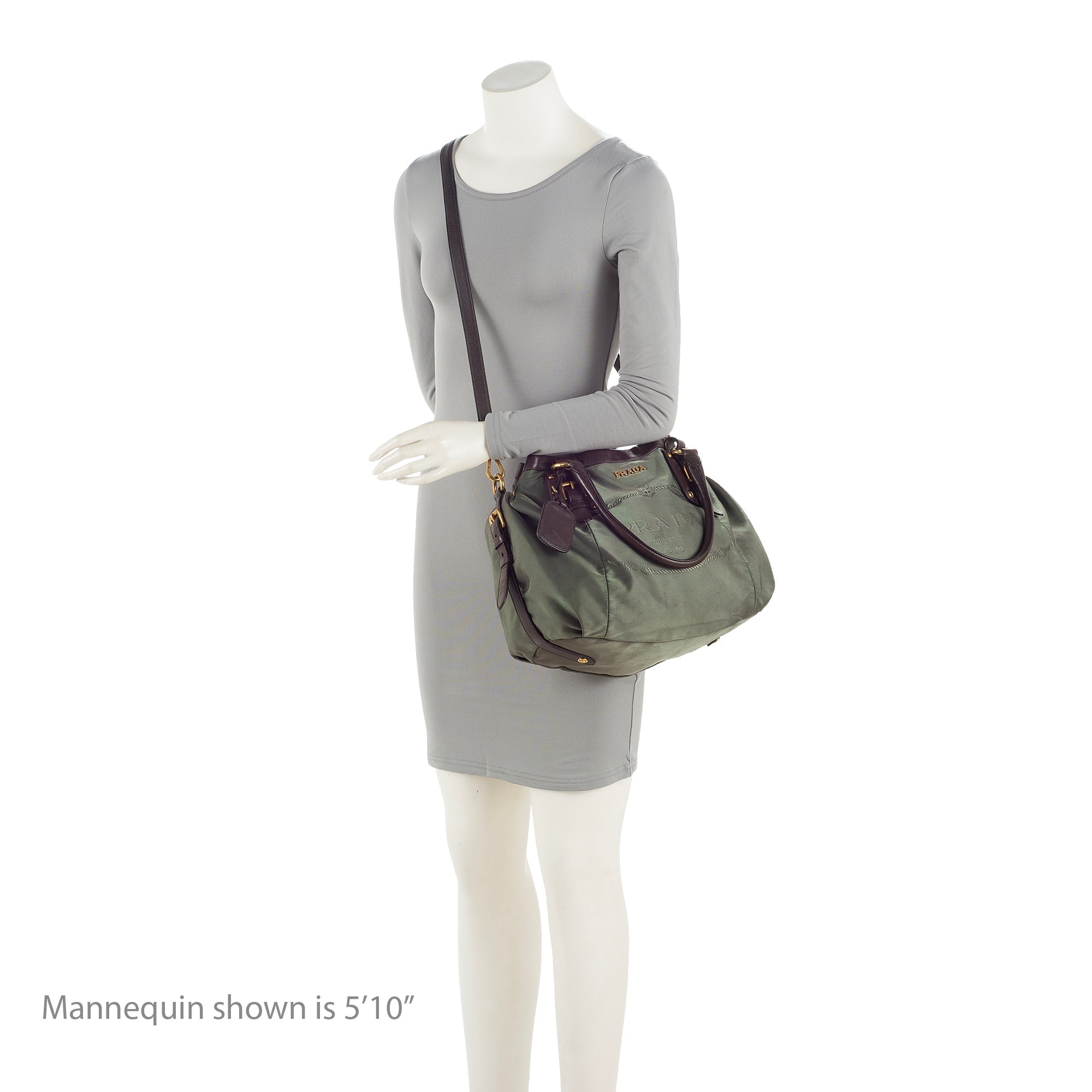 Prada Tessuto Jacquard Logo Convertible Large Tote (SHF-23519)