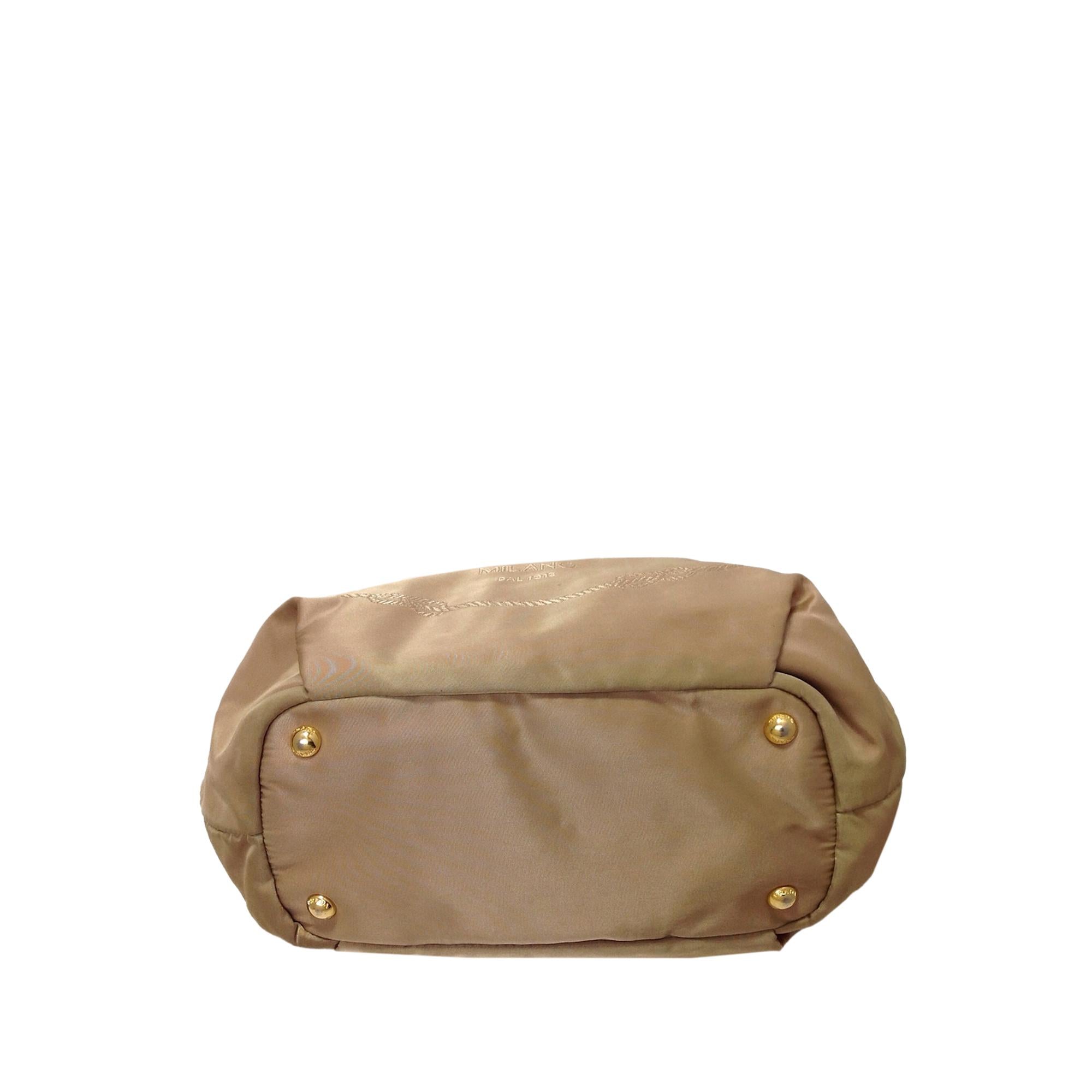 Prada Tessuto Jacquard Logo Drawstring Tote (SHG-35278)