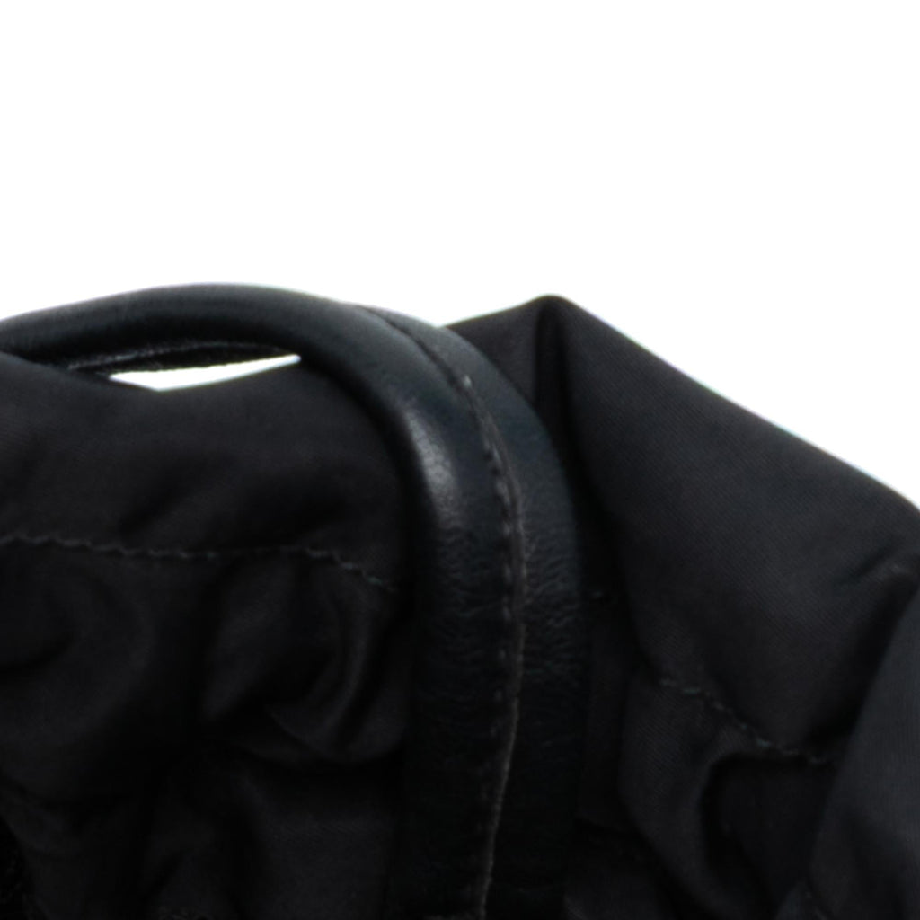 Prada Tessuto Logo Drawstring Tote