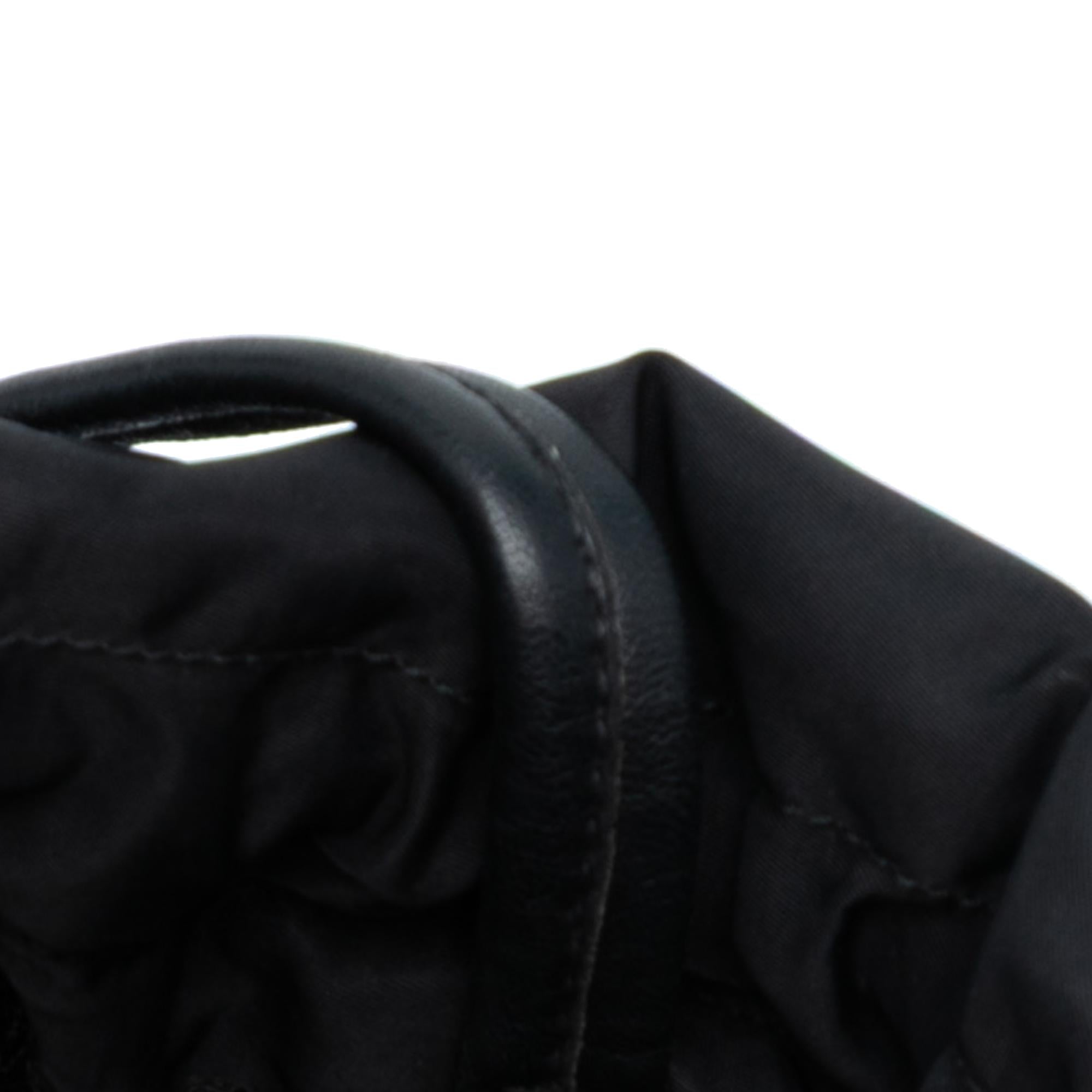 Prada Tessuto Logo Drawstring Tote
