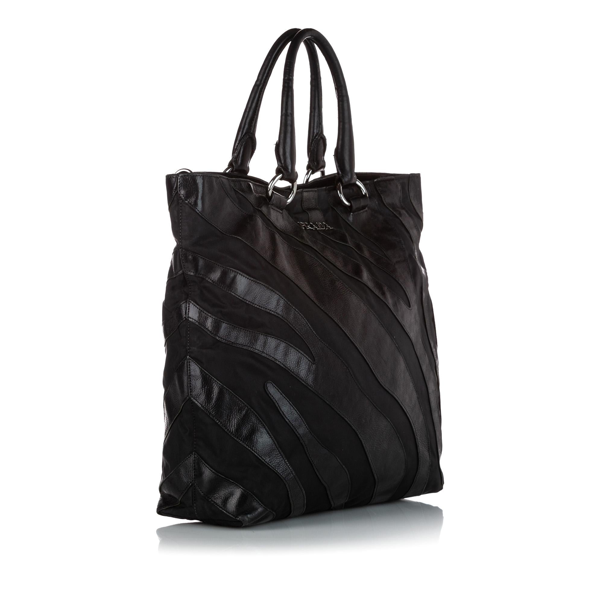 Prada Tessuto Nappa Waves Tote Bag (SHG-31512)