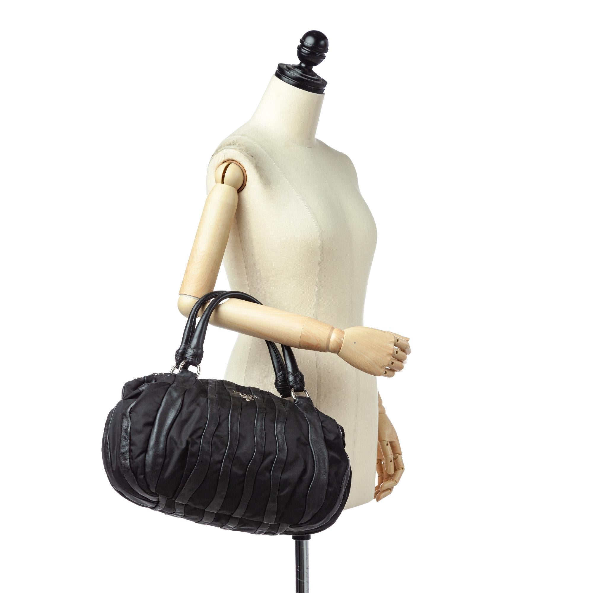 Prada Tessuto Nappa Waves Tote Bag (SHG-31568)
