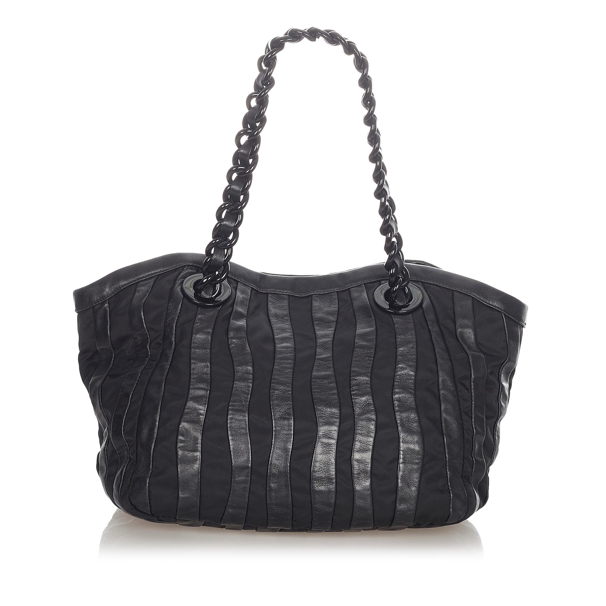 Prada Tessuto Nappa Waves Tote Bag (SHG-31936)