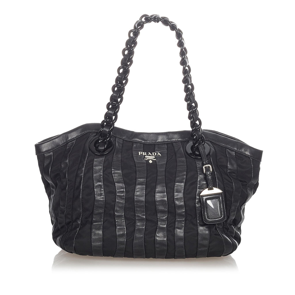 Prada Tessuto Nappa Waves Tote Bag (SHG-31936)