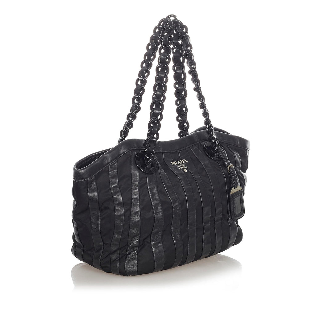 Prada Tessuto Nappa Waves Tote Bag (SHG-31936)