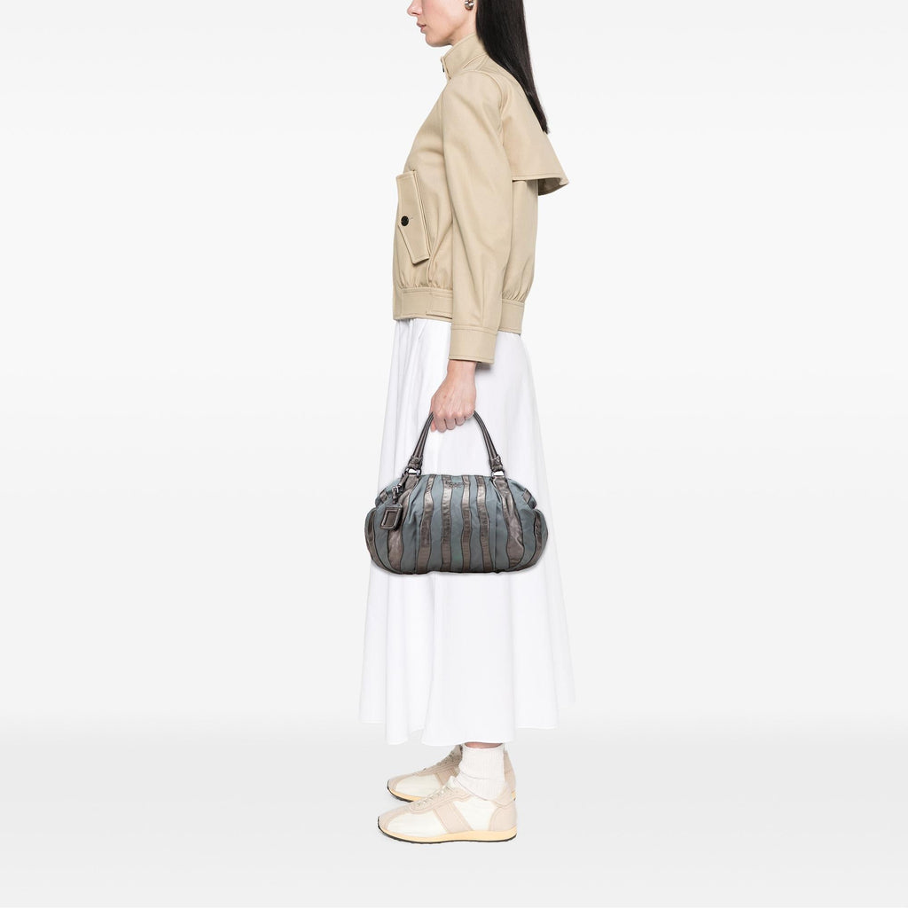Prada Tessuto Nappa Waves Tote