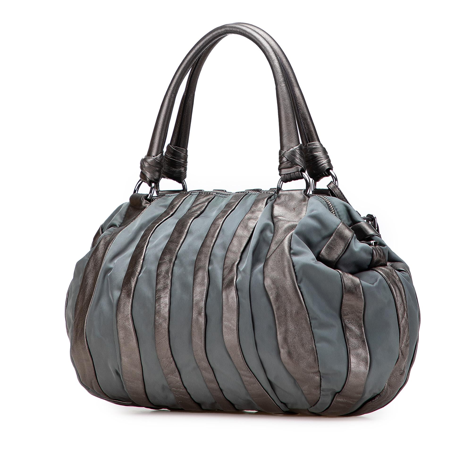 Prada Tessuto Nappa Waves Tote
