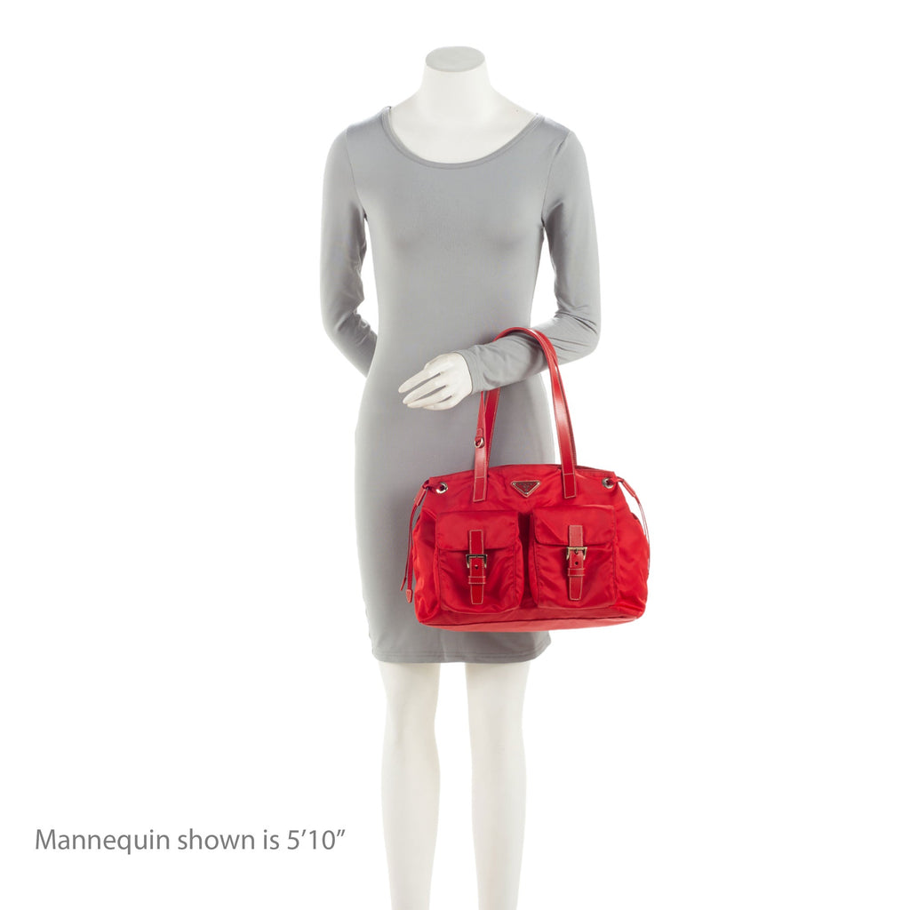 Prada Tessuto Pocket Drawstring Shopper Tote (SHF-hl0aPL)