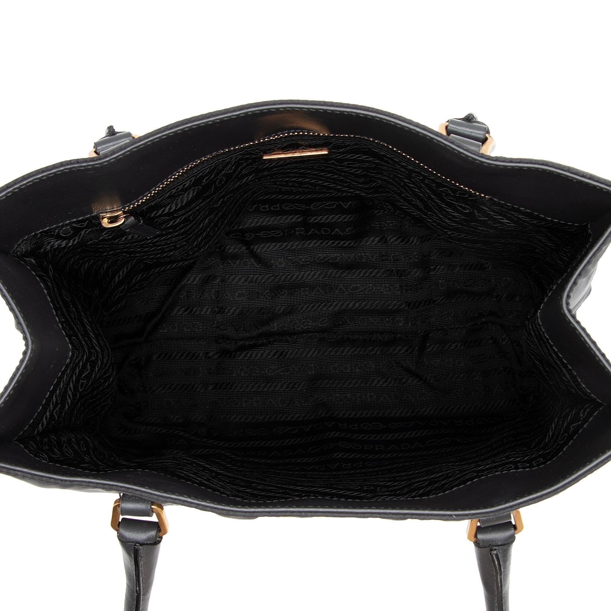 Prada Tessuto Small North South Tote (SHF-16QE0Q)