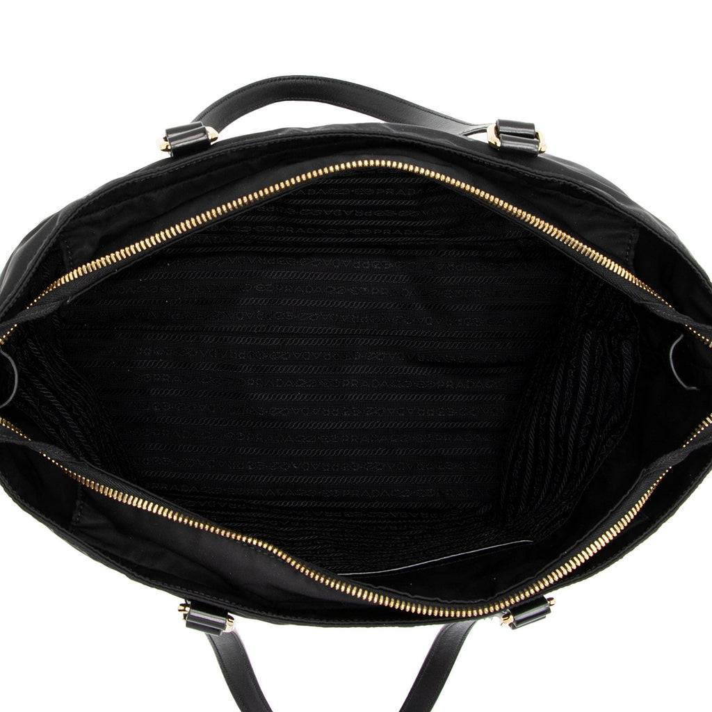 Prada Tessuto Spazzolato Tote (SHF-Z2HRY5)