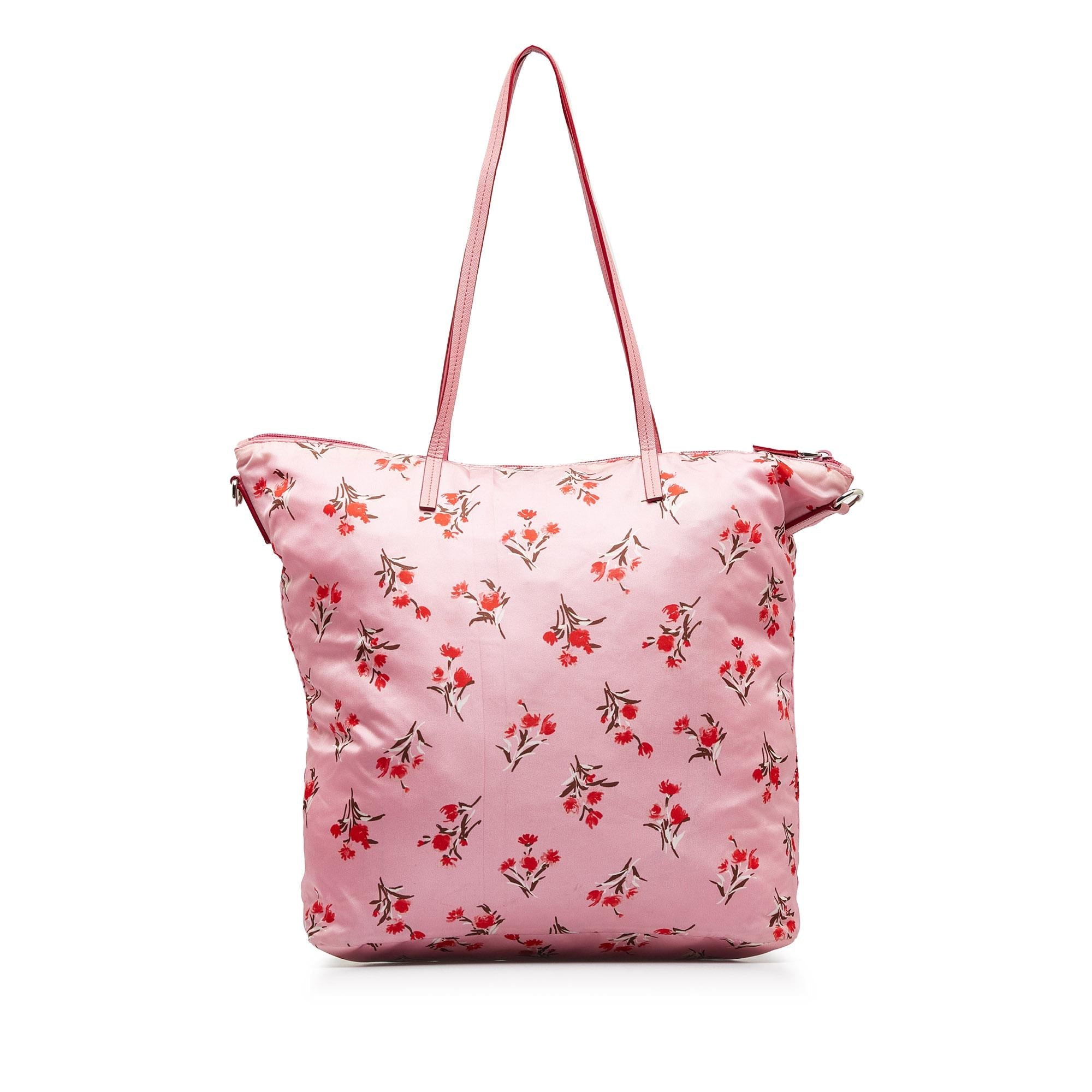 Prada Tessuto Stampato Floral Tote Bag (SHG-UzoEnp)
