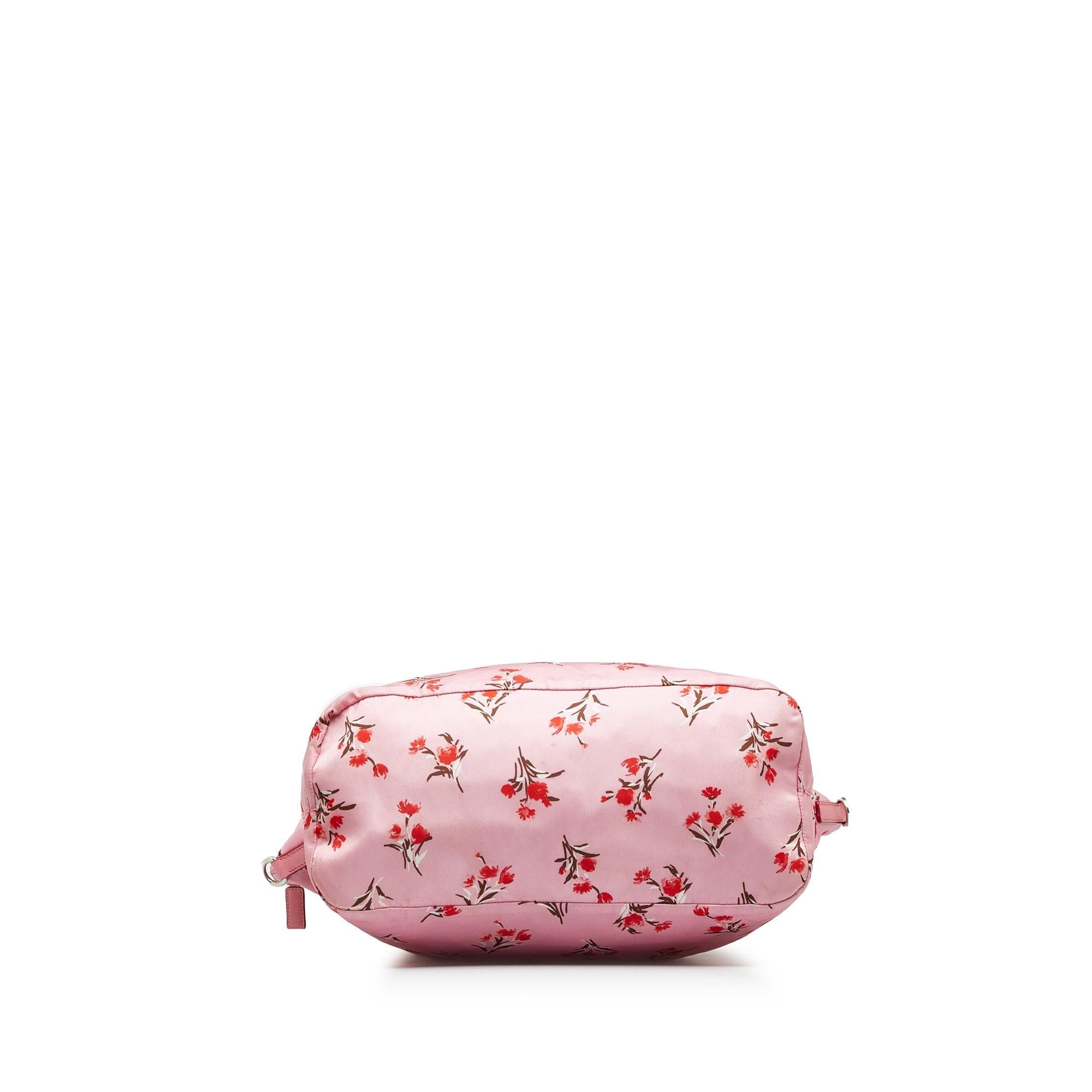 Prada Tessuto Stampato Floral Tote Bag (SHG-UzoEnp)