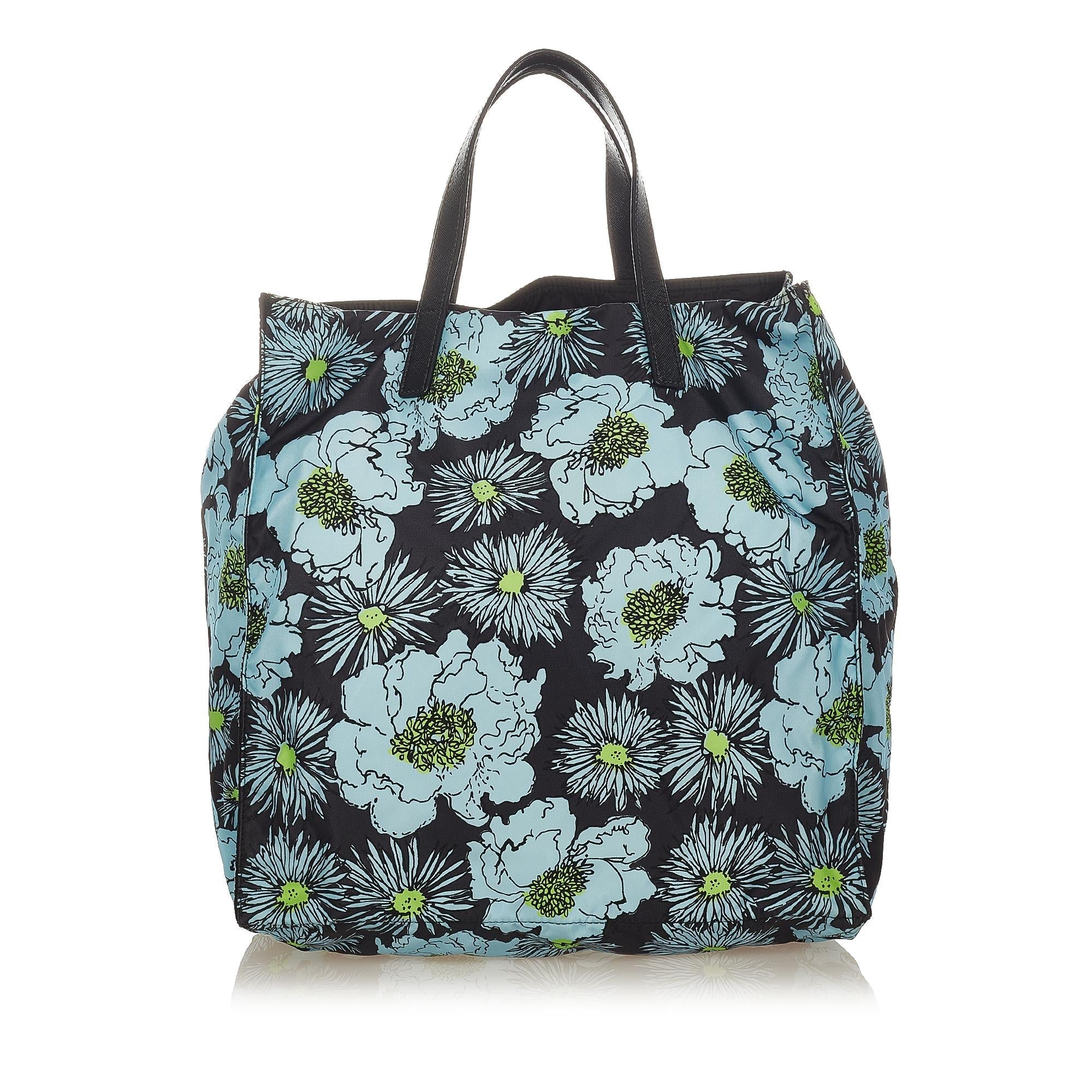Prada Tessuto Stampato Nylon Tote Bag (SHG-26119)