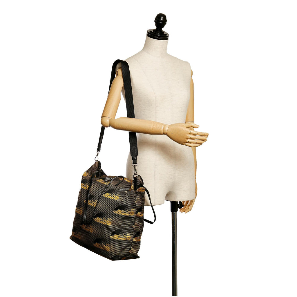 Prada Tessuto Stampato Nylon Tote Bag (SHG-37313)