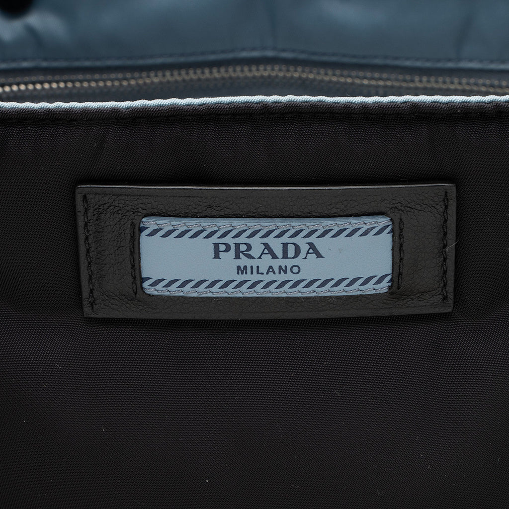 Prada Tessuto Studded Etiquette Large Tote