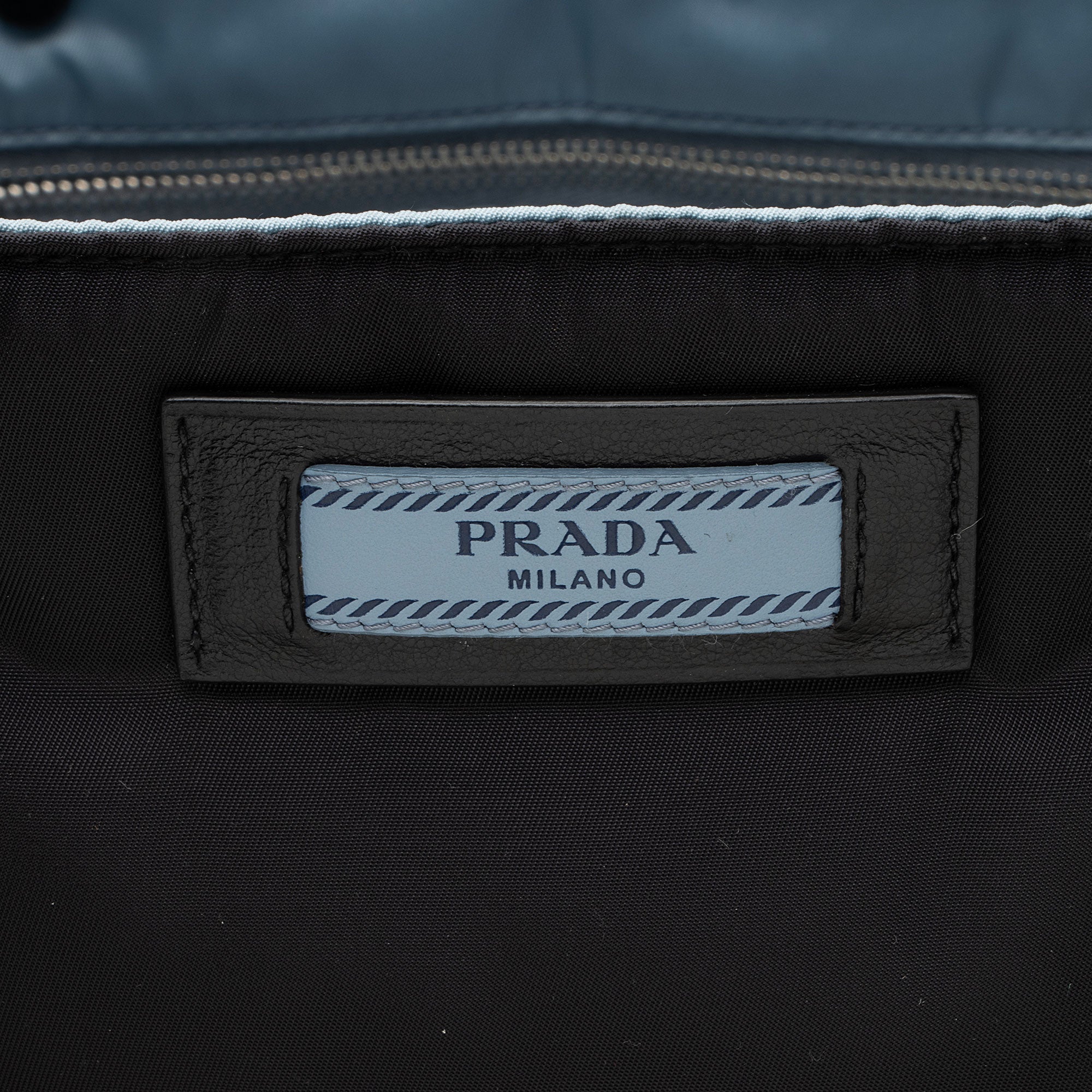 Prada Tessuto Studded Etiquette Large Tote