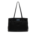 Prada Tessuto Studded Etiquette Tote