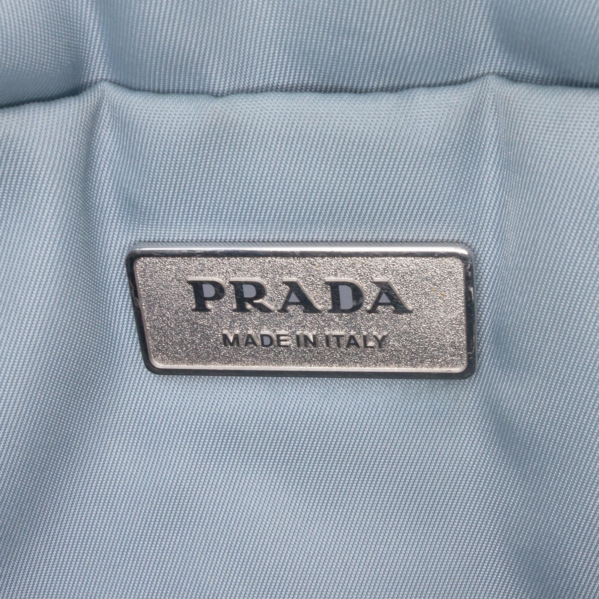 Prada Tessuto Studded Etiquette Tote