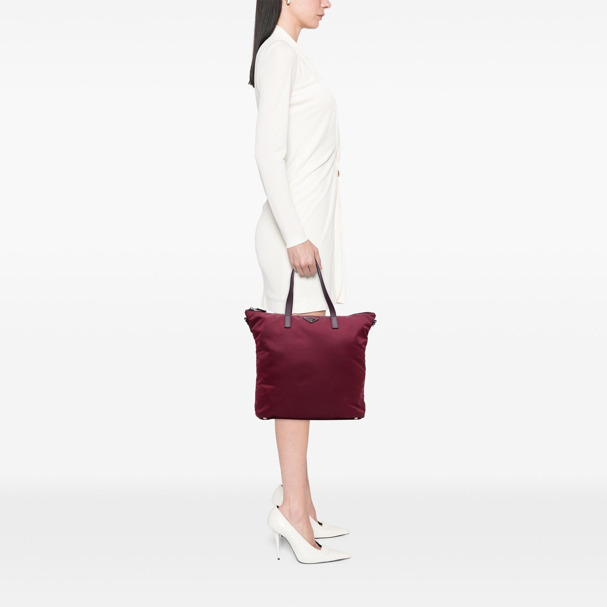 Prada Tessuto Zip Top Convertible Tote