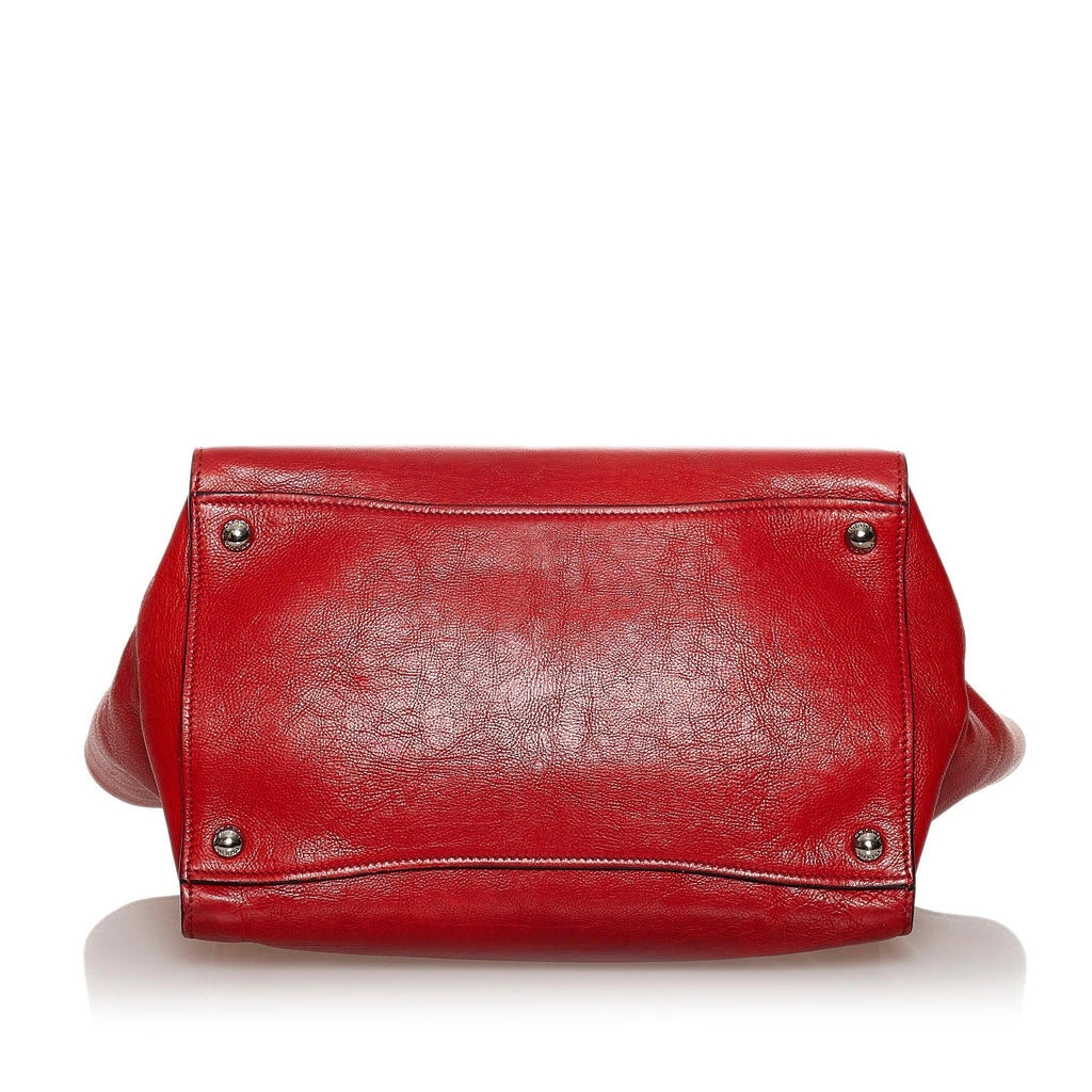 Prada Twin Pocket Leather Tote Bag (SHG-30736)
