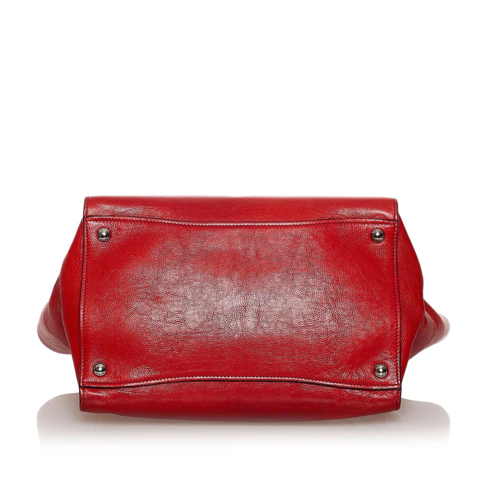 Prada Twin Pocket Leather Tote Bag (SHG-30736)