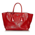 Prada Twin Pocket Leather Tote Bag (SHG-30736)
