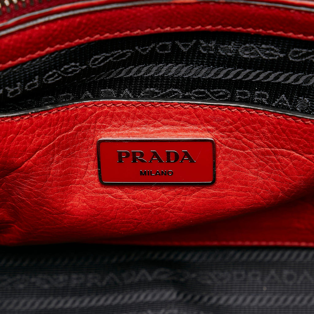 Prada Twin Pocket Leather Tote Bag (SHG-30736)