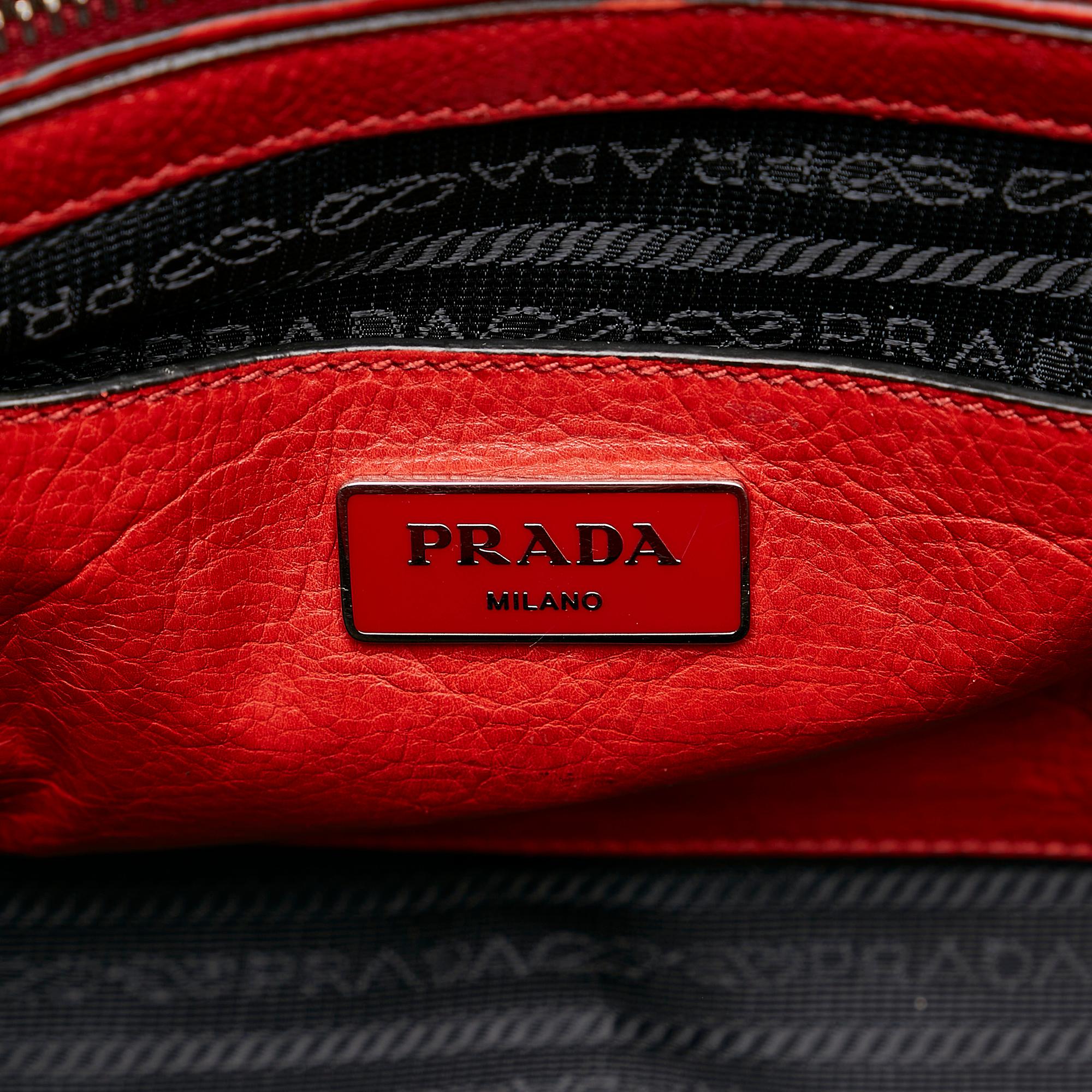 Prada Twin Pocket Leather Tote Bag (SHG-30736)