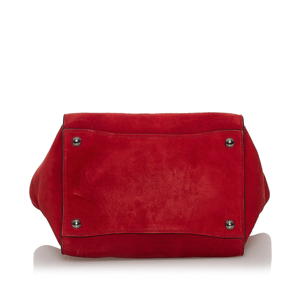 Prada Twin Pocket Suede Tote Bag (SHG-30984)