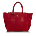 Prada Twin Pocket Suede Tote Bag (SHG-30984)