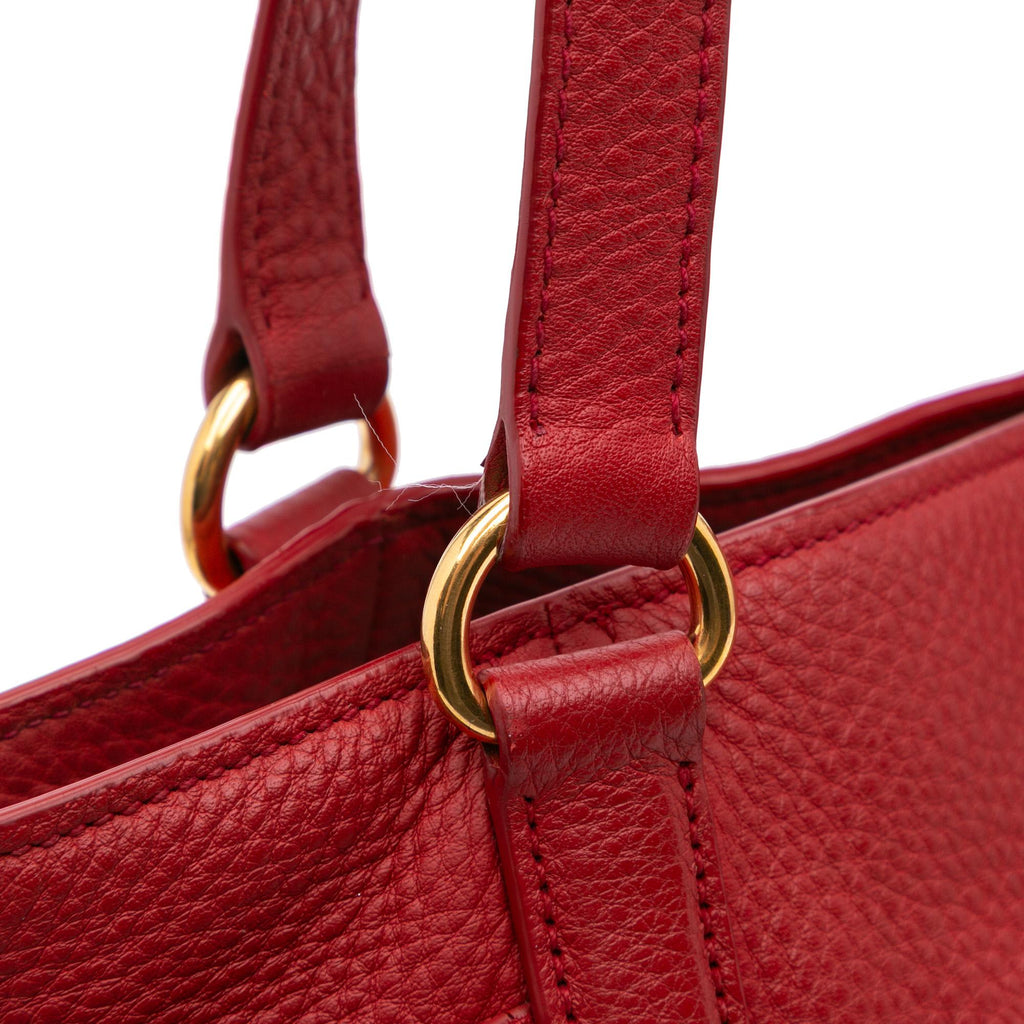 Prada VItello Daino Double Pocket Tote