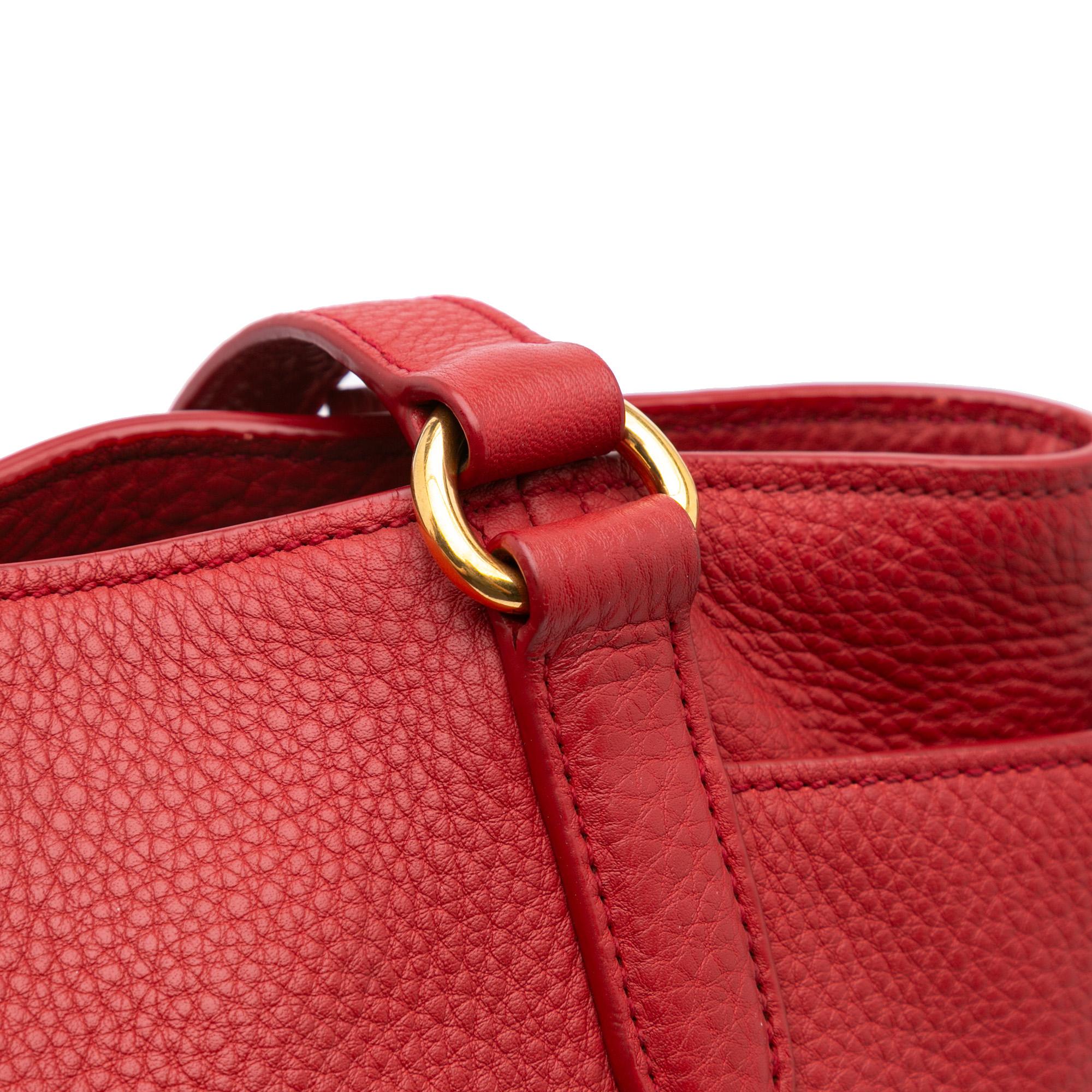 Prada VItello Daino Double Pocket Tote