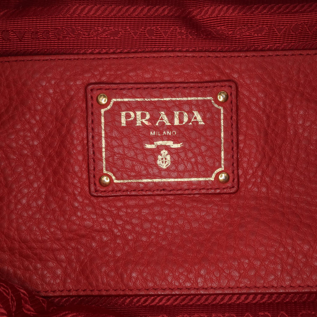 Prada VItello Daino Double Pocket Tote