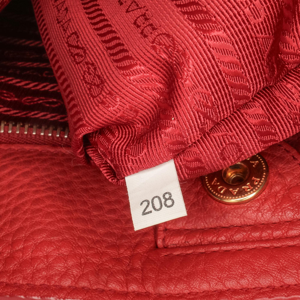 Prada VItello Daino Double Pocket Tote