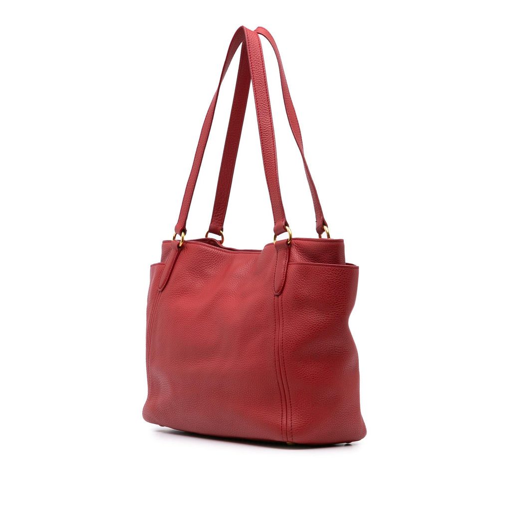 Prada VItello Daino Double Pocket Tote
