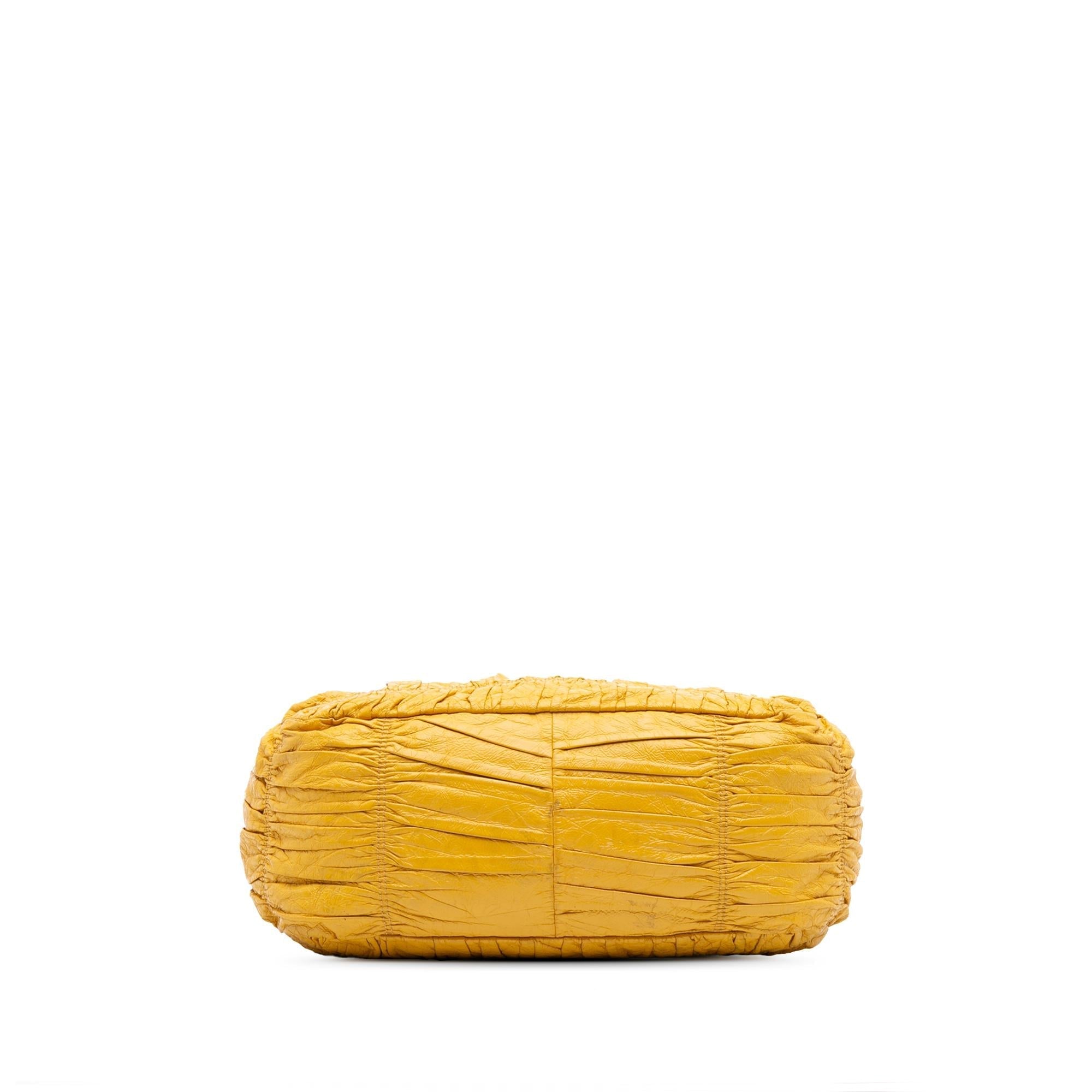 Prada Vernice Gaufre Chain Tote