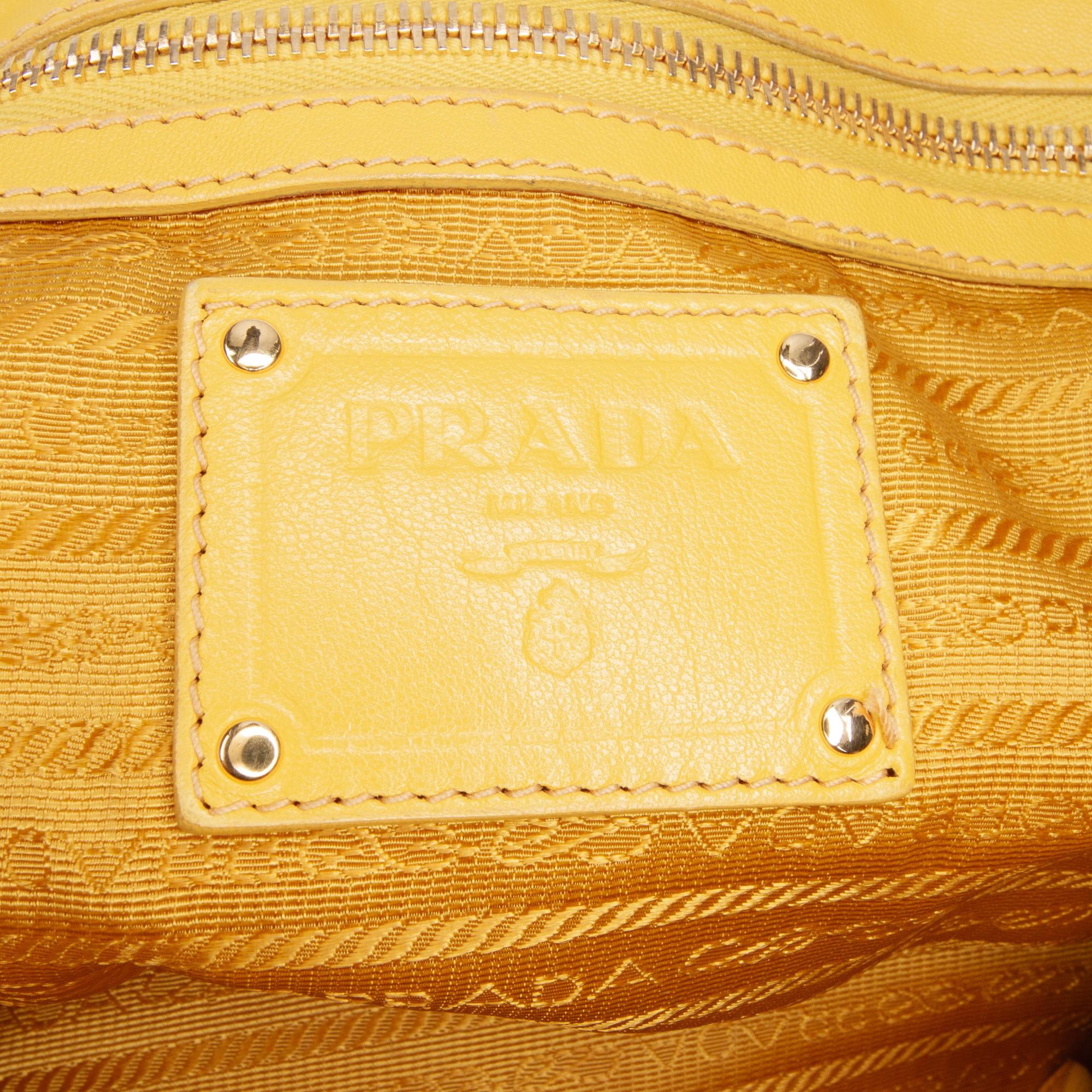 Prada Vernice Gaufre Chain Tote