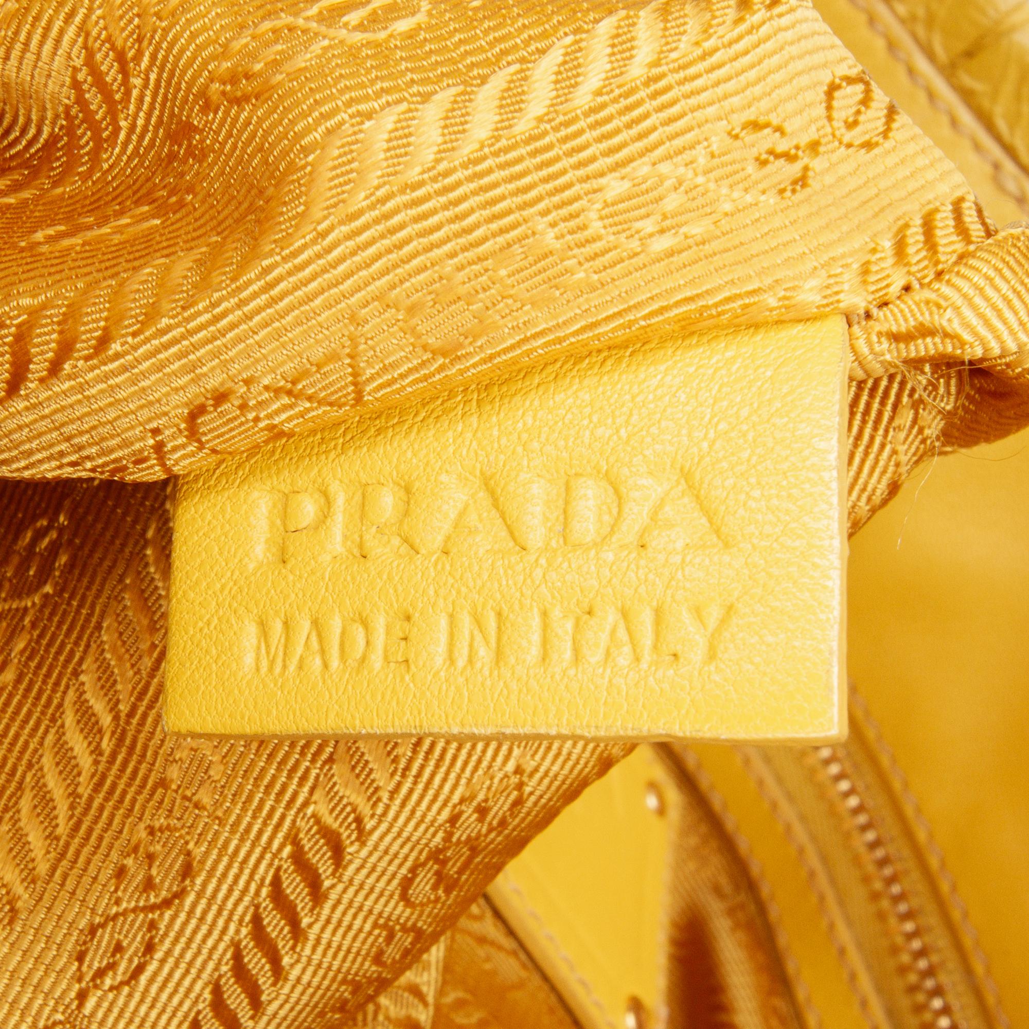 Prada Vernice Gaufre Chain Tote