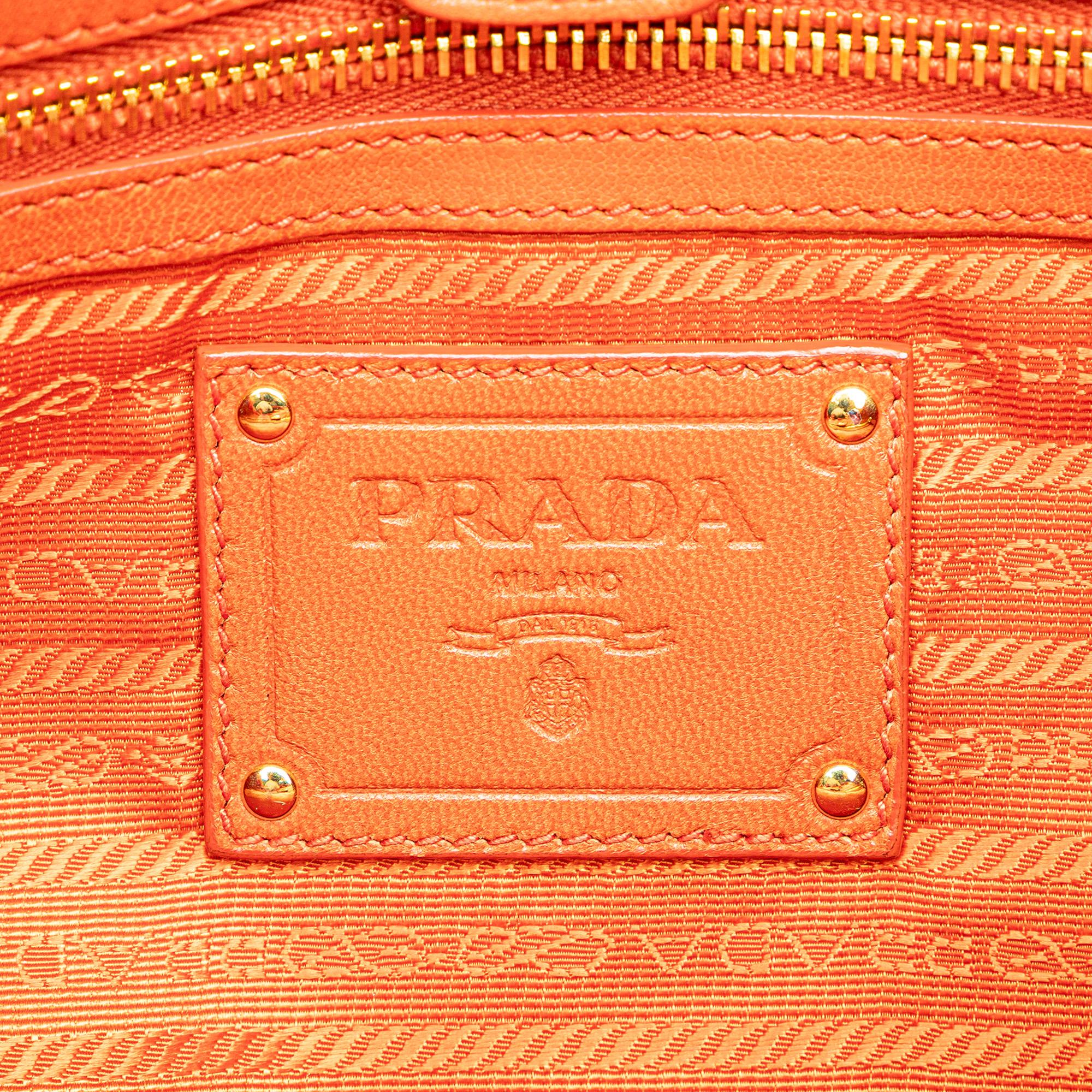 Prada Vernice and Tessuto Ruffle Tote