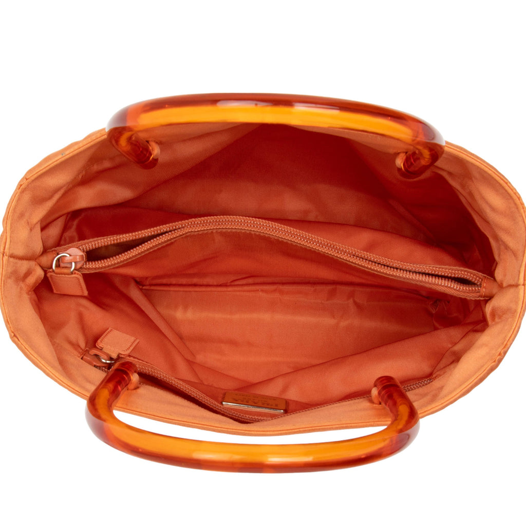 Prada Vintage Tessuto Lucite Small Tote (SHF-7ZusWY)
